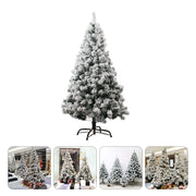 Christmas Decor Artificial Flocked Tree White Xmas Adorable Scene Layout Prop Household Simulated Green Simulation Supply