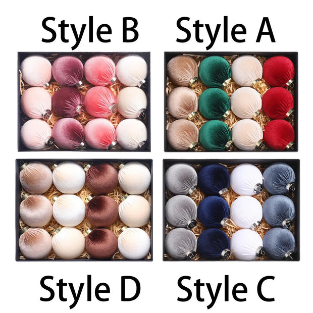 12 Pieces Christmas Ball Ornaments 8 cm Christmas Tree Hanging Decorations Xmas Decor for Wreath Wedding Party Birthday New Year