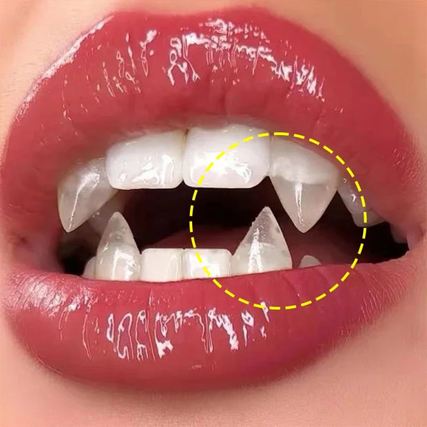 1-10 Pairs Adult Vampire False Teeth Transparent Dentures Fangs Zombie Tooth For Horror Bloody Halloween Party Decoration Props