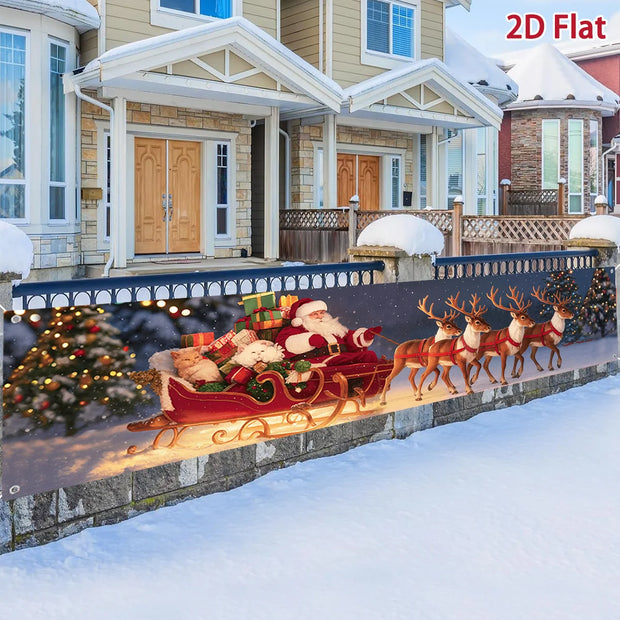 Christmas Outdoor Banner Merry Christmas Decorations For Home 2025 Outdoor Decor Xmas Navidad Noel Natal Happy New Year 2026