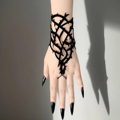 Gothic Bracelet Black Spike Adjustable Bracelet Dark Spider Web Personalized Bracelet Party Web Bracelet Jewelry Accessories