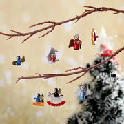 Creative Christmas Tree Decoration Wooden Small Pendant Small Ornaments Boxed Window Props Ornaments Christmas Decorations