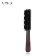 Men Beard Brush Wood Handle Boar Bristle Moustache Cleaning Brush Hairdressing Anti Static Barber Hair Styling Comb Shaving Tool