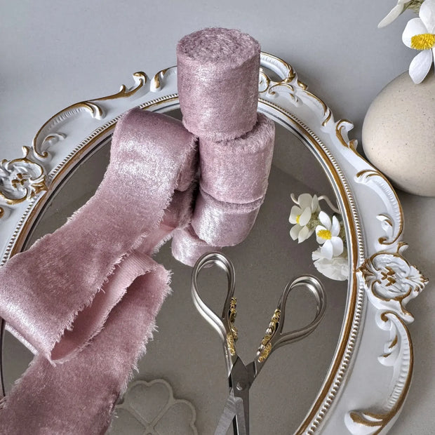 Wired Iridescent Craft Ribbon Lace Chiffon Silk 리본 Wedding Christmas Decoration Hand Torn Raw Edge Bouquet Bridal Gift Packaging
