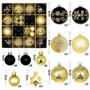 Christmas Tree Decoration 42PCS 6CM Balls Ornaments Set For Xmas Hanging Holiday Home Supplies Christmas Year Party Gifts New