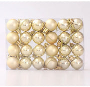144/24pcs Mini Electroplated Christmas Balls Set Xmas Tree Pendant Christmas Ball Hanging Ornament for New Year Party Home Decor