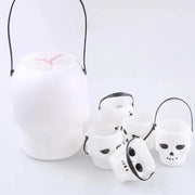Halloween Candy Bucket Portable Candy Barrel Lightweight Shaped Trick or Treat Basket Ornament Halloween Party Decoration