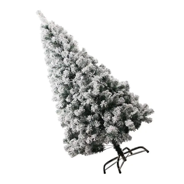 Christmas Decor Artificial Flocked Tree White Xmas Adorable Scene Layout Prop Household Simulated Green Simulation Supply