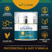 8% Men's Collagen Moisturizing Cream Skincare Fade Facial Wrinkles Hyaluronic Acid Firming Skin Vitamin E Moisturizer