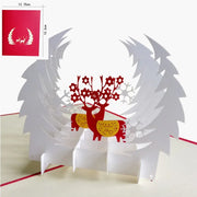 3D Pop UP Santa Cards Marry Christmas Greeting Cards Party Invitations Gifts New Year Greeting Card Anniversary Gifts Postcard
