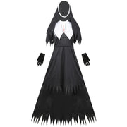 Plus Size Sexy Vampire Demon Nun Halloween Costumes for Women Black Women's Halloween Costumes Dress Party Cosplay