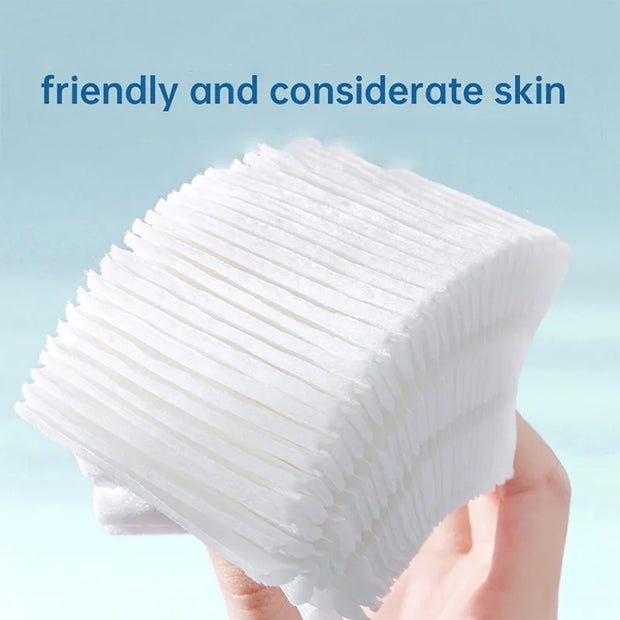 50/100Piece Disposable Makeup Pads Cleansing Puffs Makeup Remover Pads Suitable for face use、Eye and Lip Makeup Remover、Nail Rem