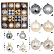 Christmas Tree Decoration 42PCS 6CM Balls Ornaments Set For Xmas Hanging Holiday Home Supplies Christmas Year Party Gifts New