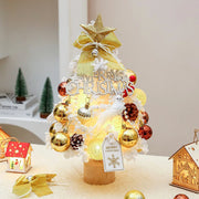 Desktop Christmas Tree Flocking Pink Set Mini Christmas Tree Ornaments DIY Christmas Gift Christmas Tree Decoration