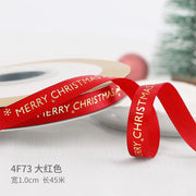 5Yards Christmas Ribbon Printed Christmas Polyester Ribbon For Handmade Design Christma Decoration DIY Cake Bouquet Gift Packing