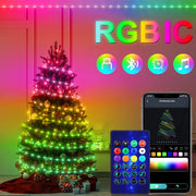 WS2812B USB Fairy Lights Bluetooth LED String Fairy Lights Dreamcolor RGBIC Party Christmas Lights Wedding Decoration Garland