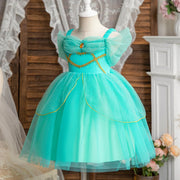 Jasmine Costume for Kids Girl Fancy Birthday Party Gown Princess Dress Carnival Children Clothing 2024 New Halloween Disguise