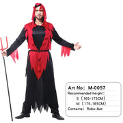 Halloween Male Vampire Cosplay Costume with Shirt/ Pants/ Vest/ Cloak，Men's Carnival Party Devil Dress Up