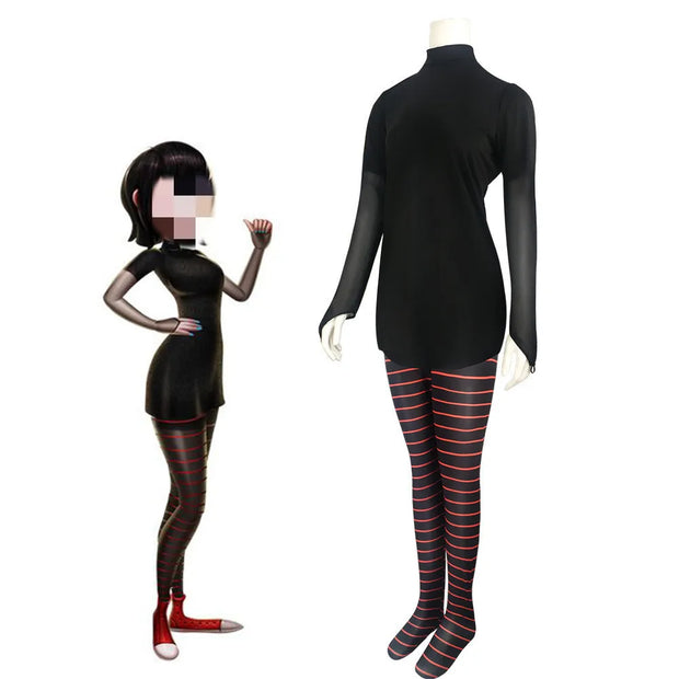 Anime Mavis Dracula Cosplay Costume Transformania Suit Stocking Uniform Women Vampire Outfit Halloween Carnival Disguise Suit