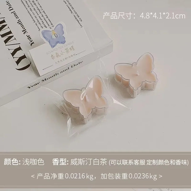 1pc Butterfly Christmas Tree Shape Scented Candles Home Fragrance Candle Aromatherapy Candles for Photo Prop Birthday Home Decor