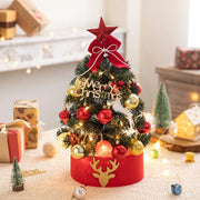 Desktop Christmas Tree Flocking Pink Set Mini Christmas Tree Ornaments DIY Christmas Gift Christmas Tree Decoration