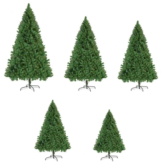 8FT Artificial Christmas Tree, Christmas Holiday Pencil Tree with Thick Branch Tips, Winter Party Decoration with Iron Base, Eas