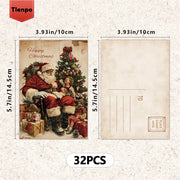 32pcs Christmas star piece 3.94x5.7in Christmas card, message card, vintage postcard, Christmas greeting card