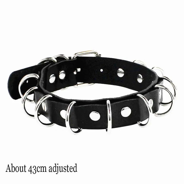 New Sexy Harajuku PU Leather Chain Heart Pendant Necklaces Women Men Punk Neck Gothic Black Pink Choker Necklace Cool Collar