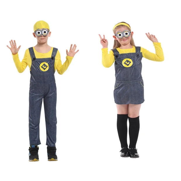Halloween/Christmas/New Year Boys and Girls Theme Show Costumes, Minions Stage Props