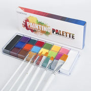 20 Color Body Painting Makeup KitWater Based Face Body Paint Art with 10 Artist Brushes for Halloween Christmas Costume Party