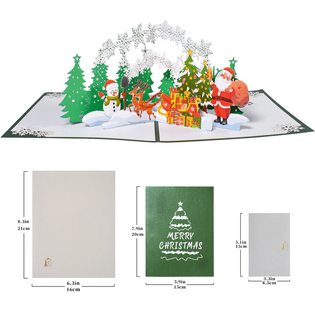 Pop Up Christmas Card, 3D Holidays Greeting Cards, New Year Card