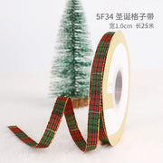 5Yards Christmas Ribbon Printed Christmas Polyester Ribbon For Handmade Design Christma Decoration DIY Cake Bouquet Gift Packing
