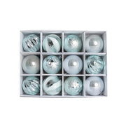 6cm 12/16pcs Christmas Ball Ornaments Printed Purple Red Christmas Tree Party Decoration New Year Christmas Spheres Pendant 2025