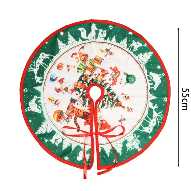 Christmas Tree Skirt Classic Christmas Tree Carpet Base Mat Xmas Trees Skirts Base Cover Home Indoor Party New Year Decorations