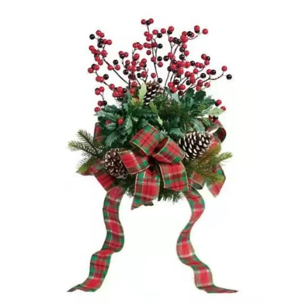 Christmas Tree Decoration Red Fruit Top Hat Pine Cones Decoration Christmas Decoration Xmas Tree Ornament New Year Hanging Decor