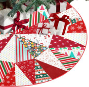 Forest Wreath Christmas Tree Skirt 36" Fall Tree Skirt Mushroom Fox Rabbit Deer Tree Mat for Thanksgiving Christmas