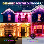 RGB Eaves Lights Smart Bluetooth APP Permanent Outdoor Music Sync Light Waterproof Christmas LED Strings 15M 30M 60M 90M 150M
