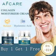 8% Men's Collagen Moisturizing Cream Skincare Fade Facial Wrinkles Hyaluronic Acid Firming Skin Vitamin E Moisturizer
