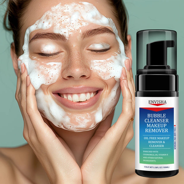 ENVISHA Face Skin Care Mousse Foaming Makeup Remover Facial Cleanser Deep Cleansing Moisturizing Beauty Health Exfoliation