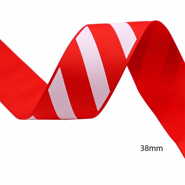 10 Yards Red White Candy Garland Gifts Wrapping Wreaths Bows Gift Box Bag Christmas Ribbon Red White Stripes Wholesale