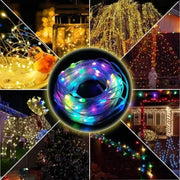 15M RGB Christmas Tree Decoration Light String Outdoor Garden Garland USB Bluetooth APP Fairy Lights Strings Holidays