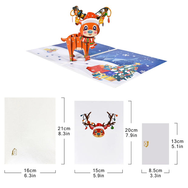 Pop Up Christmas Card, 3D Holidays Greeting Cards, New Year Card