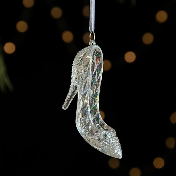 Transparent Christmas Hanging Decoration Snowflake Candy Star Crown Christmas Tree Ornament Acrylic Shopwindow