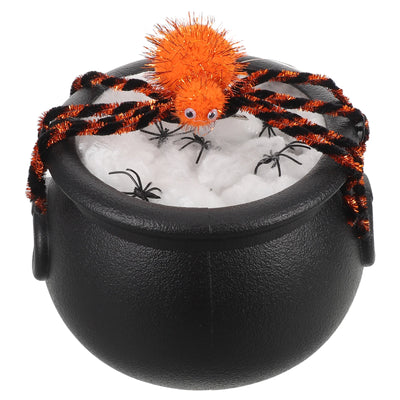 Halloween Lights Glowing Cauldron Pot with Skeleton Cauldrons Decorations Outdoor