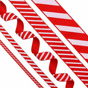 10 Yards Red White Candy Garland Gifts Wrapping Wreaths Bows Gift Box Bag Christmas Ribbon Red White Stripes Wholesale