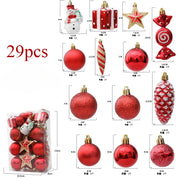 29/36/40pcs Champagne Special-shaped Christmas Ball Ornaments Christmas Tree Party Decoration New Year Christmas Spheres Pendant