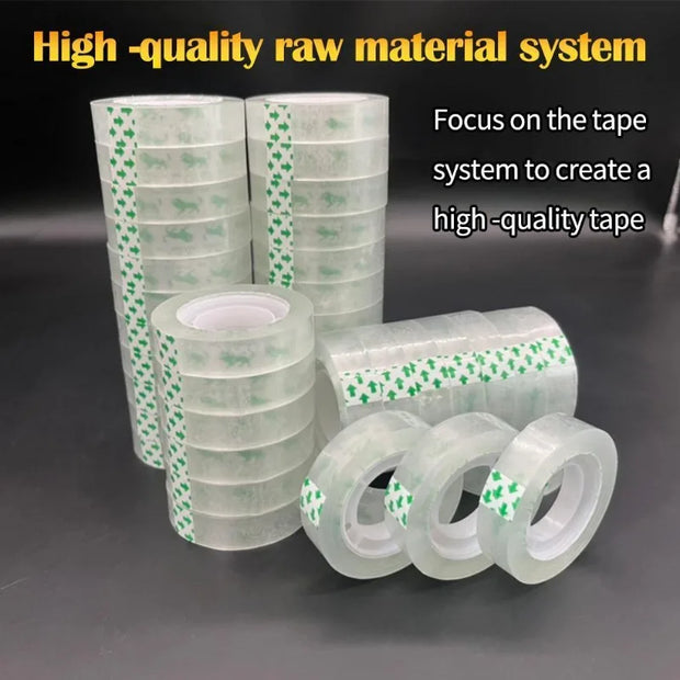 18/12/8mm Transparent Adhesive Tape Pack Tools Stationery Office School Supplies Students Adhesive Tape Packing Present Flower