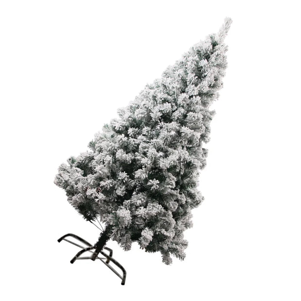 Christmas Decor Artificial Flocked Tree White Xmas Adorable Scene Layout Prop Household Simulated Green Simulation Supply