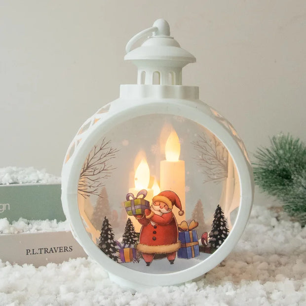 Christmas decorations retro night lights luminous gifts window ornaments desktop layout props atmosphere pendant desk decoration
