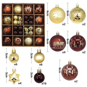 Christmas Tree Decoration 42PCS 6CM Balls Ornaments Set For Xmas Hanging Holiday Home Supplies Christmas Year Party Gifts New